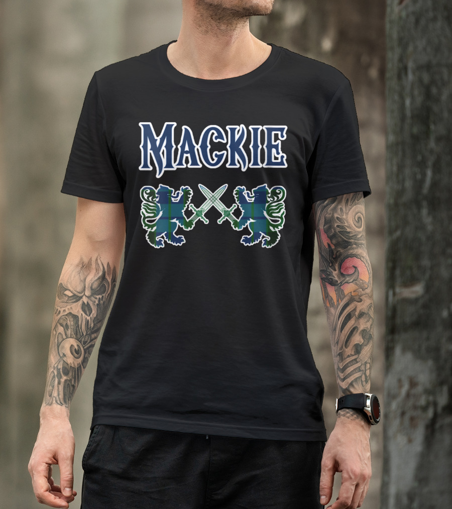 Mackie Scottish Clan Lion Tartan Heraldry T-Shirt