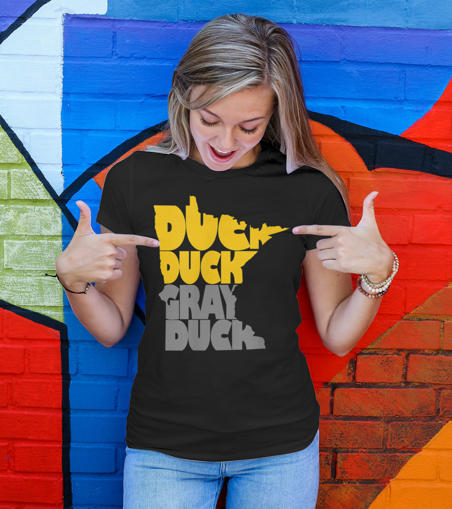 Duck Duck Gray Duck Minnesota Map T-Shirt