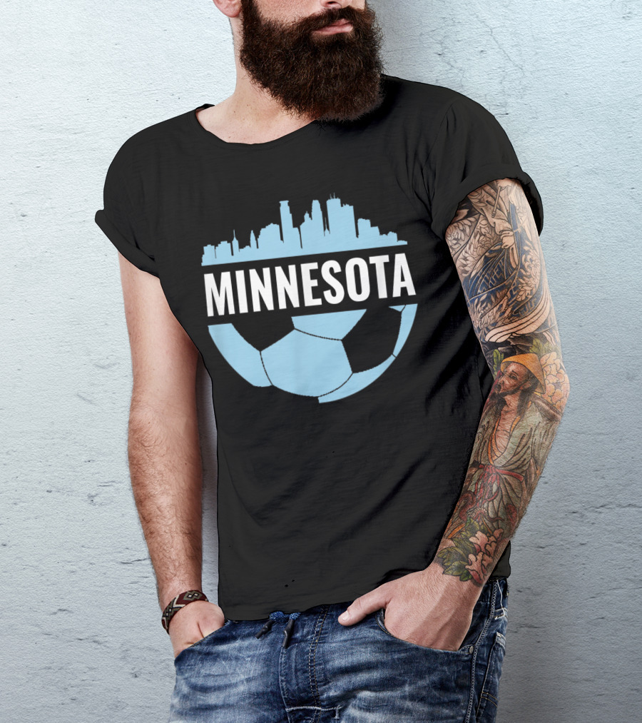 Minnesota Soccer Pride Futbol Skyline T-Shirt