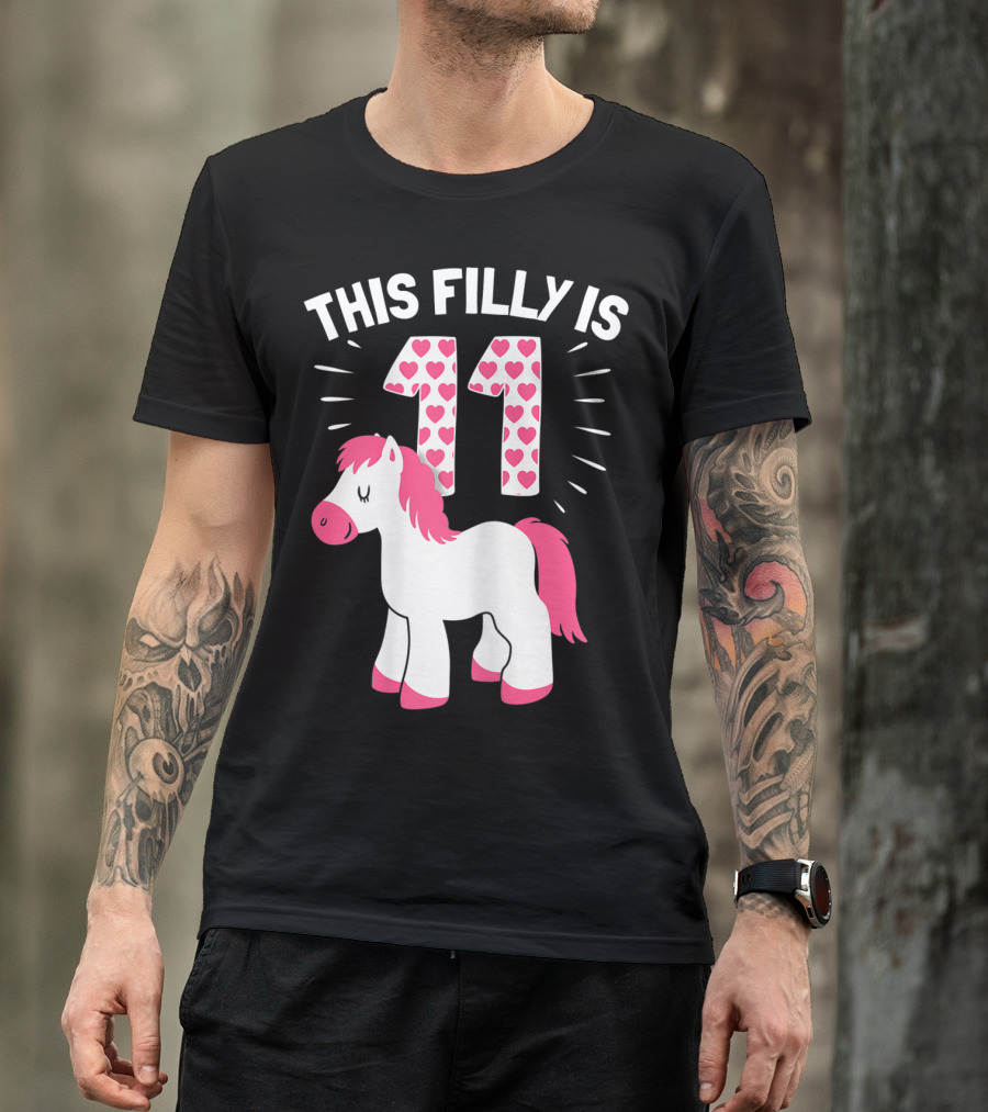 This Filly Is 11 Birthday Girl Horse Lover Eleven T-Shirt