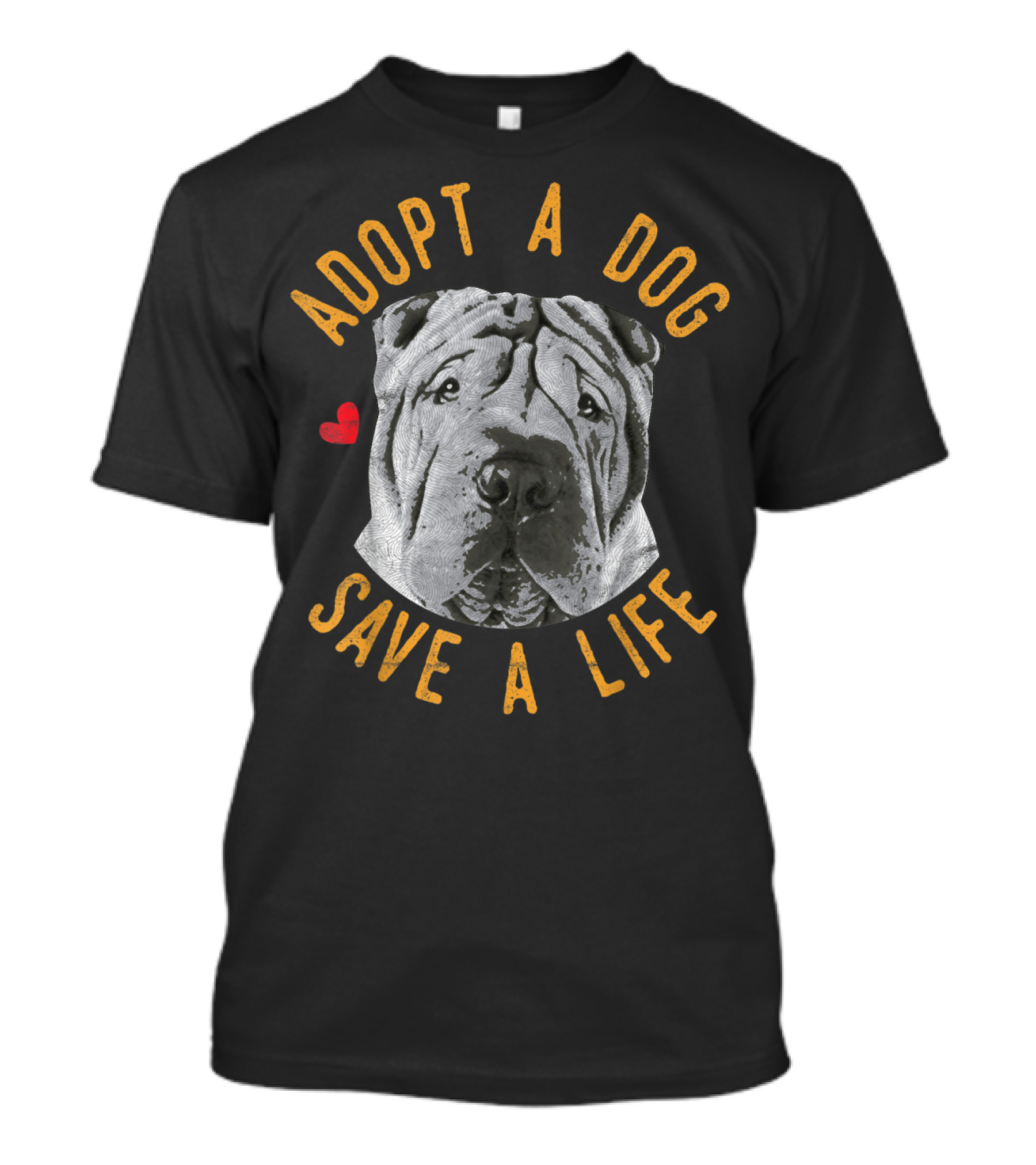 Adopt A Dog Save A Life Rescue Chinese Sharpei T-Shirt