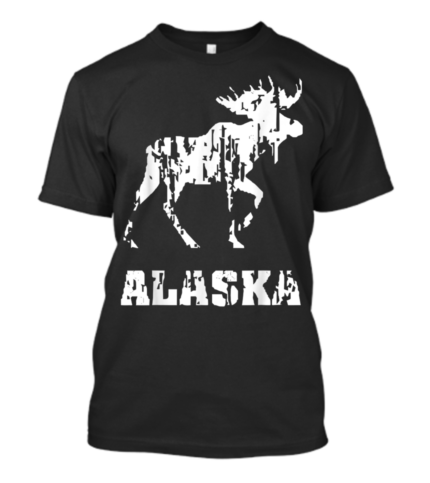 Alaska The Last Frontier Moose Silhouette Alaska Home T-Shirt