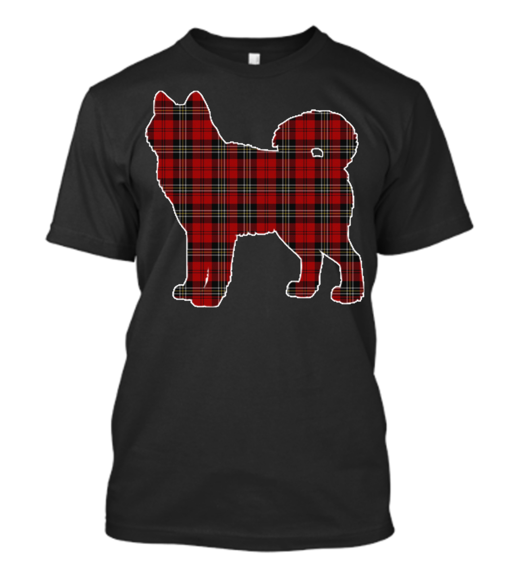 Alaskan Malamute Buffalo Plaid Dog Christmas T-Shirt