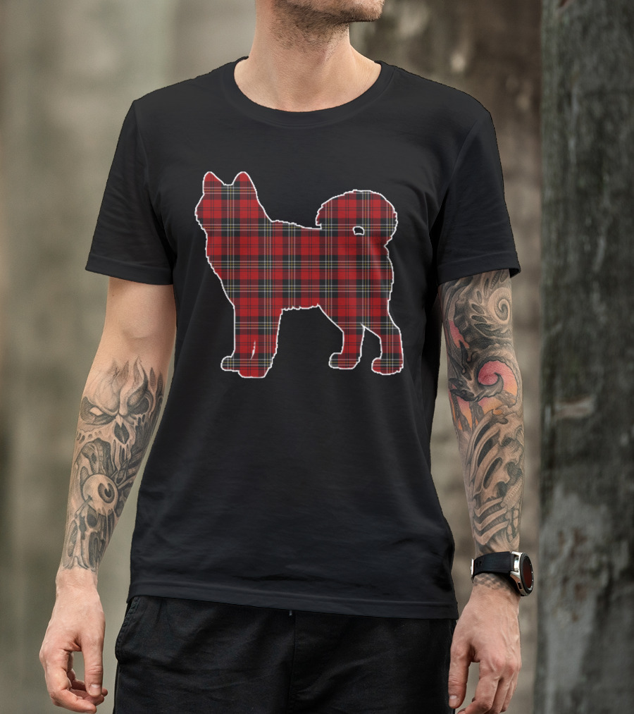 Alaskan Malamute Buffalo Plaid Dog Christmas T-Shirt