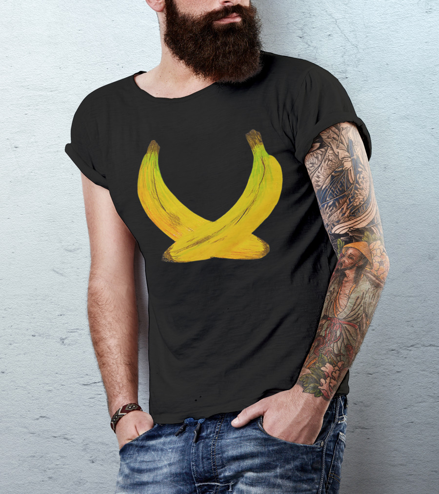 Bananas Yellow Crossed Fruits T-Shirt