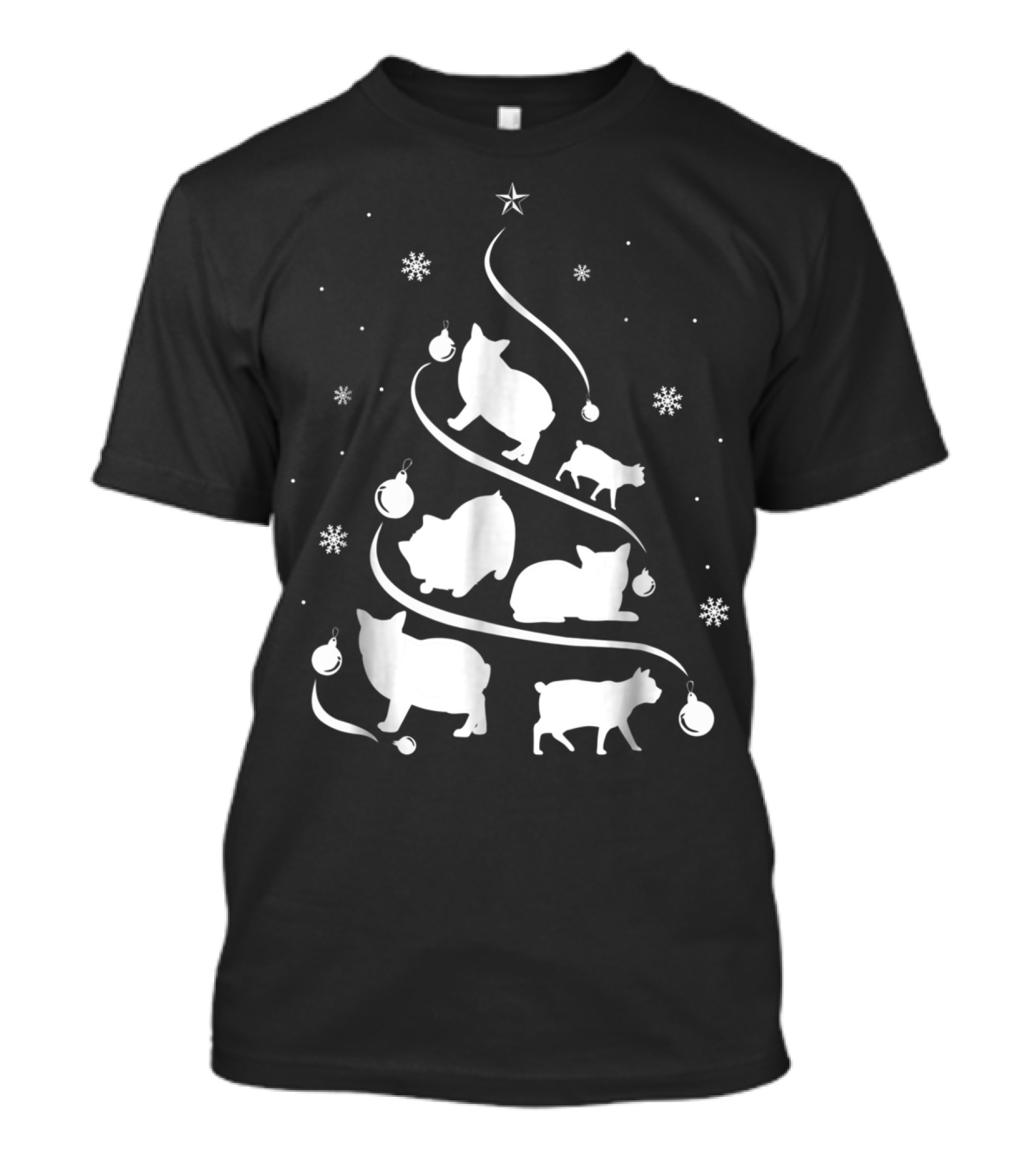 Christmas Manx Cat Tree Best For Grandpa T-Shirt