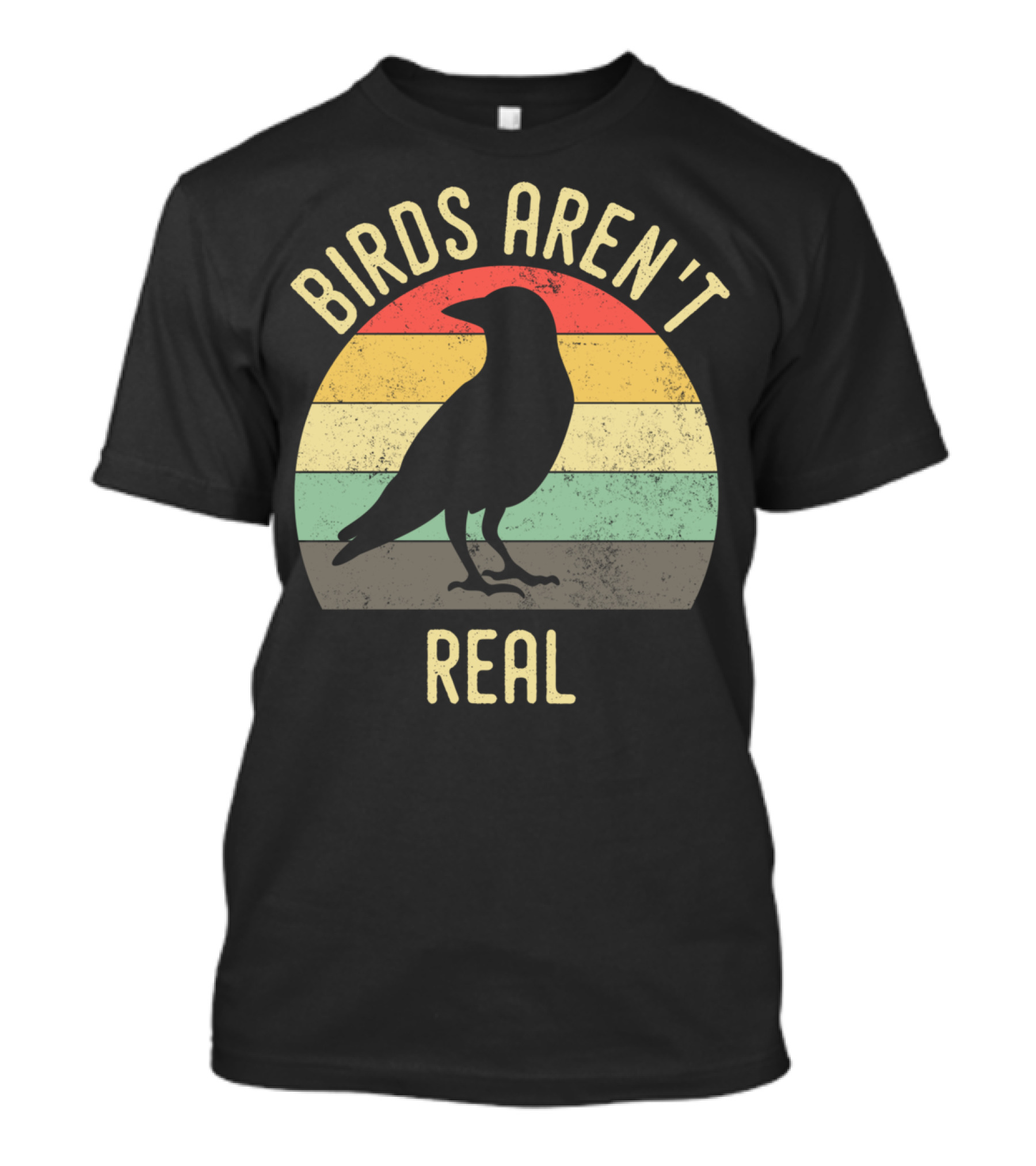 Birds Aren't Real Retro Silhouette Conspiracy T-Shirt