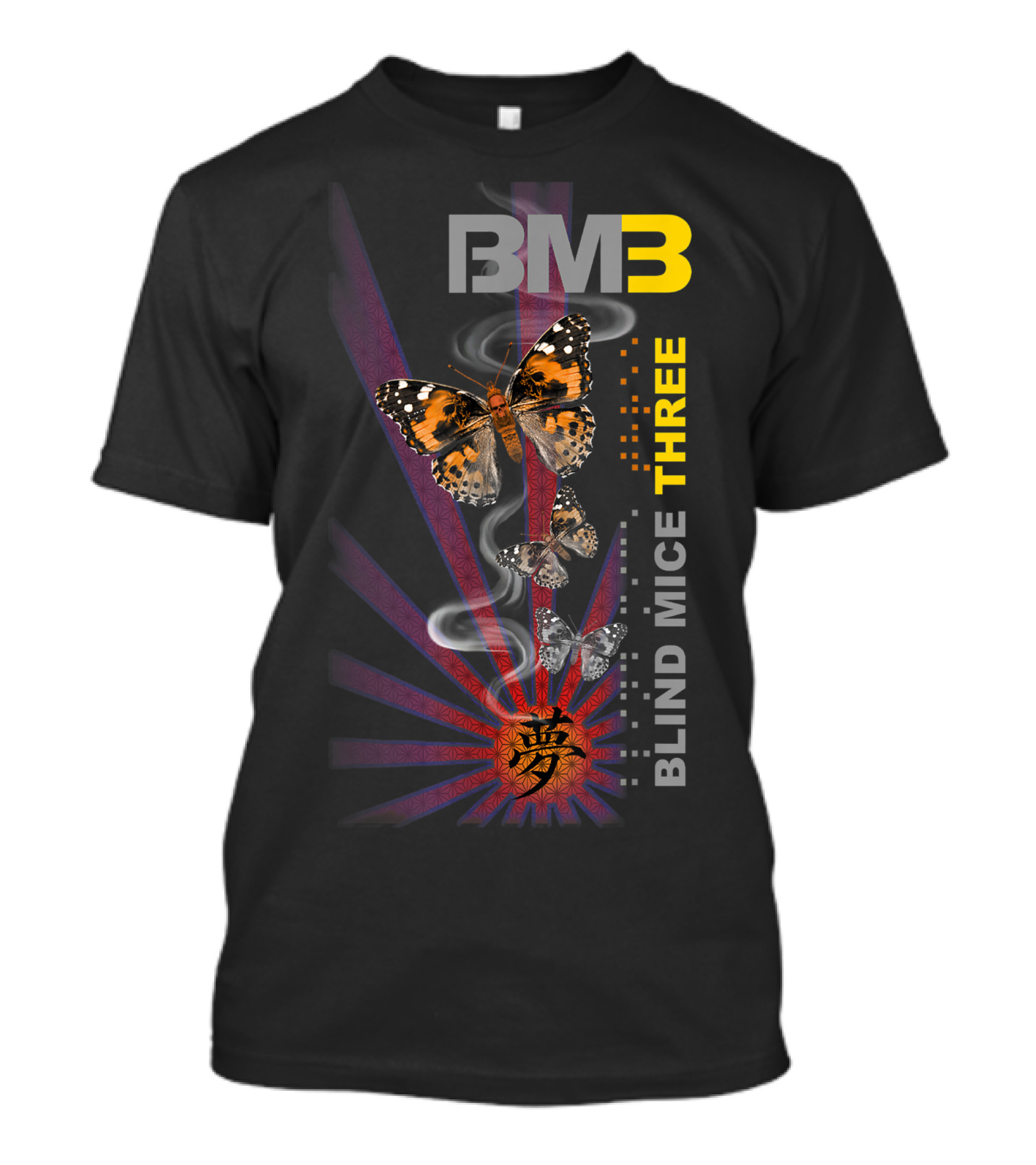 BM3 Blind Mice Three Butterfly Dreams T-Shirt