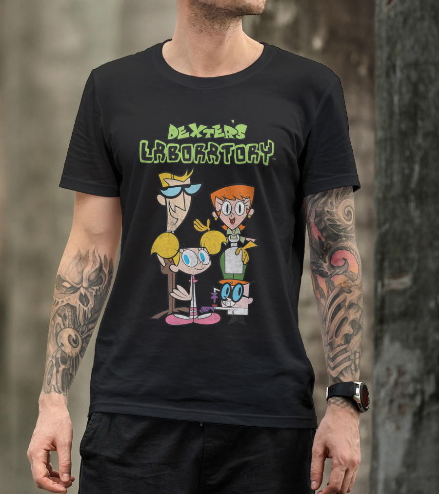 Dexter's Laboratory Cartoon Network Characters Family Group T-Shirt