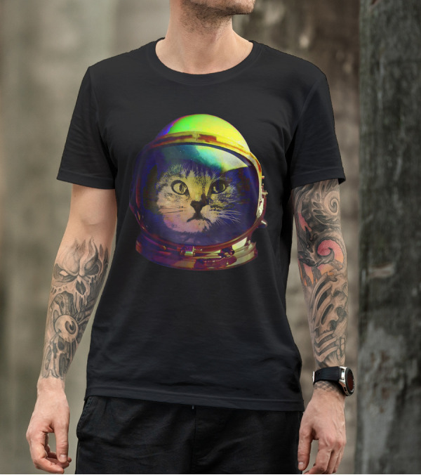 Catronaut Space Cat Astronaut In Cosmic Space Suit T-Shirt