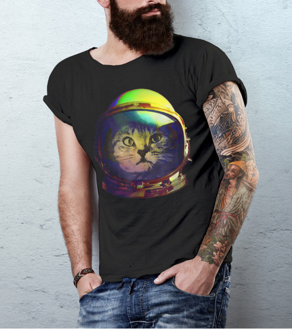 Catronaut Space Cat Astronaut In Cosmic Space Suit T-Shirt