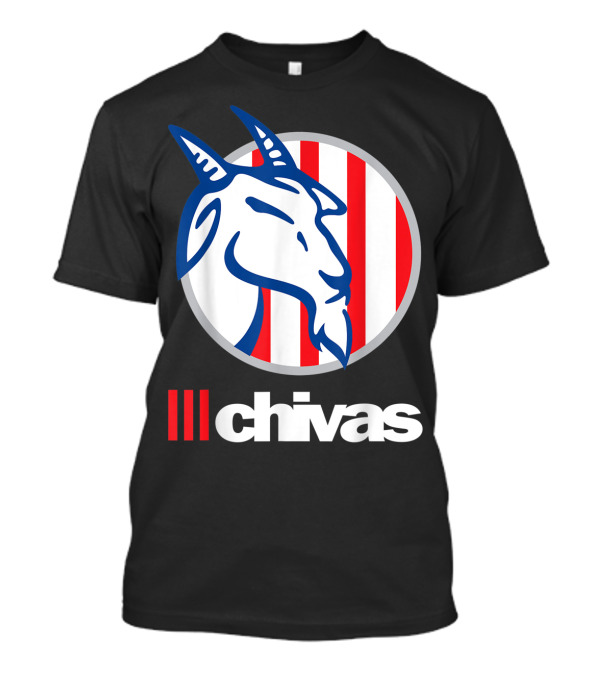 Chivas De Guadalajara Rebano Sagrado Goat Logo Red Stripes T-Shirt