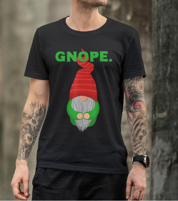 Gnome Nope Funny Christmas Winter Swedish T-Shirt