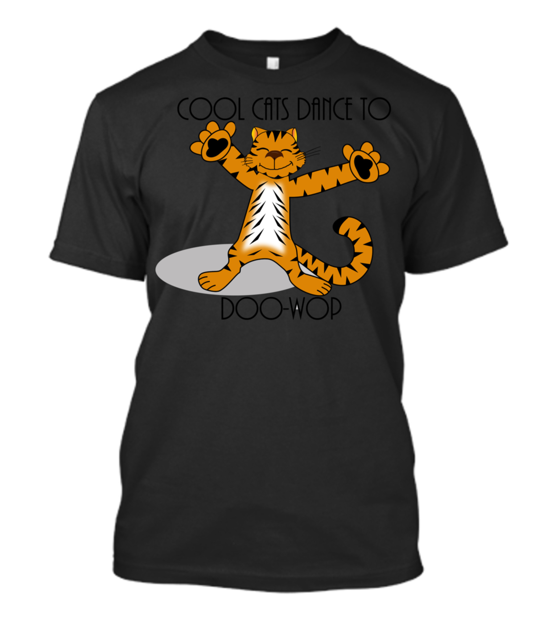 Cool Cats Dance To Doo Wop Music With Happy Tiger T-Shirt