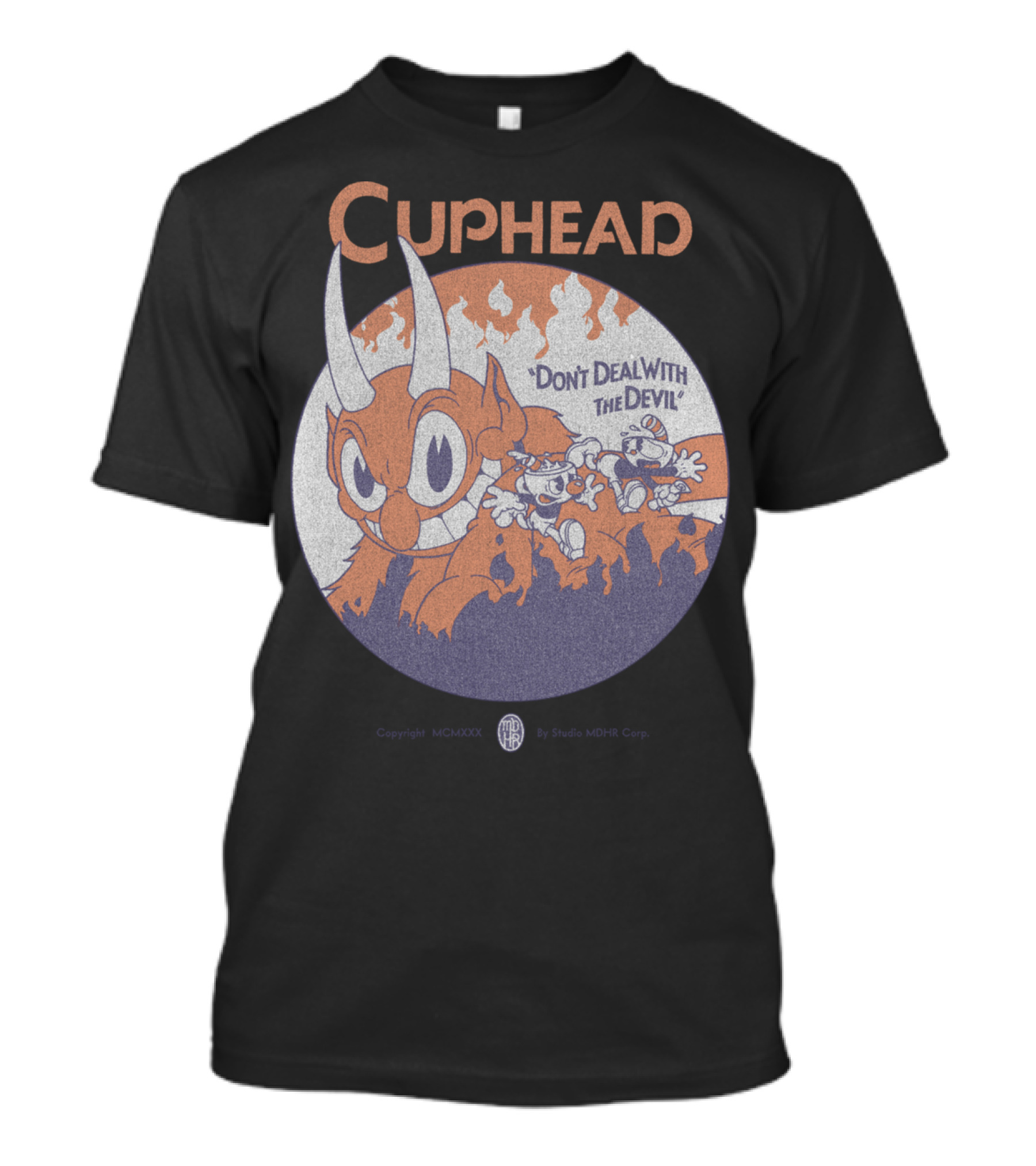 CUPHEAD Don't Deal With The Devil Vintage Devil Chase By Studio MDHR Corp T-Shirt