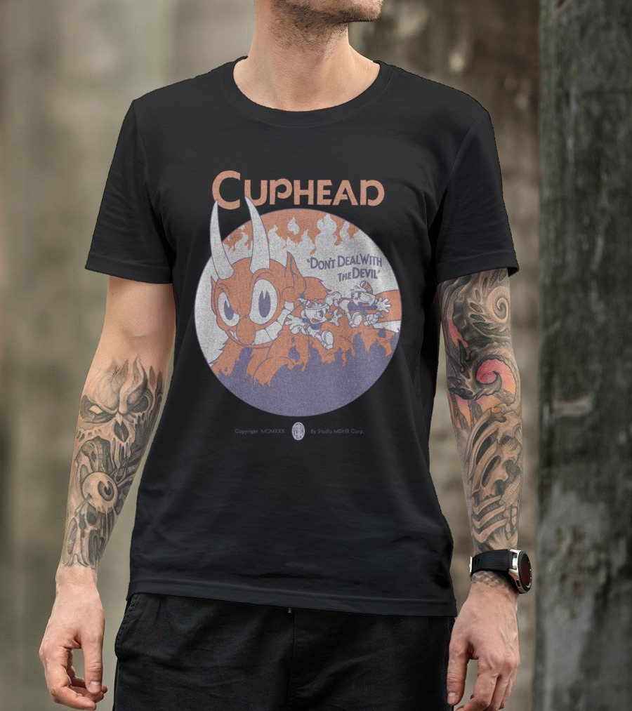 CUPHEAD Don't Deal With The Devil Vintage Devil Chase By Studio MDHR Corp T-Shirt