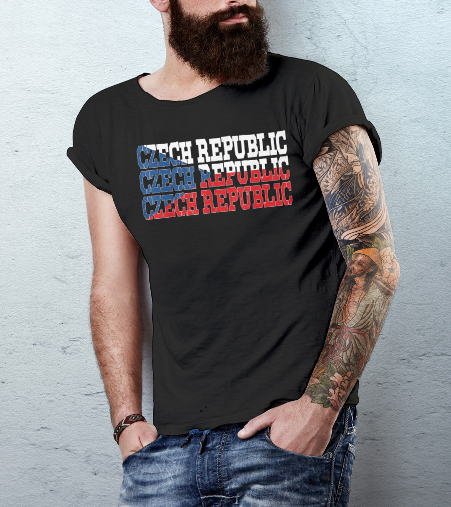Czech Republic Pride Czech Flag Colors Sports Enthusiasts T-Shirt