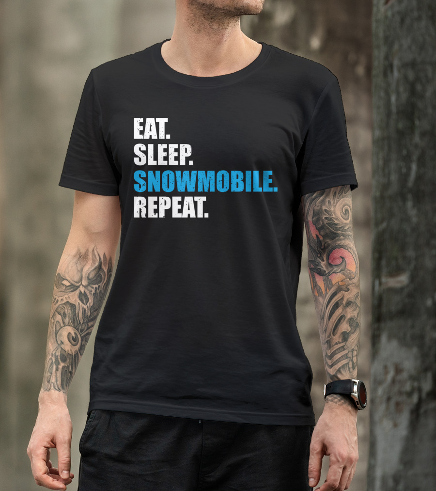 Eat Sleep Snowmobile Repeat T-Shirt