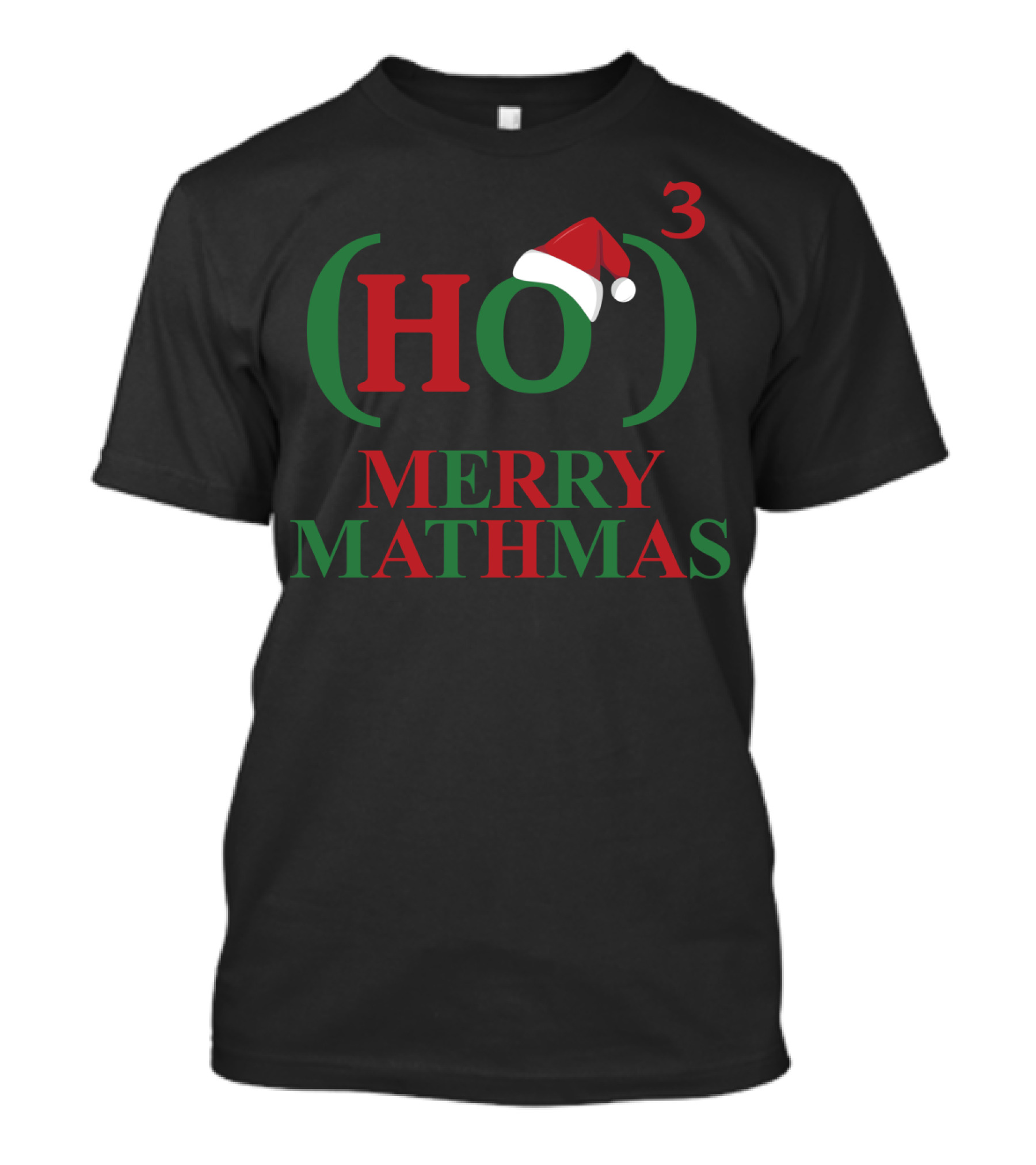 Ho Ho Ho Merry Mathmas Math Funny Christmas T-Shirt