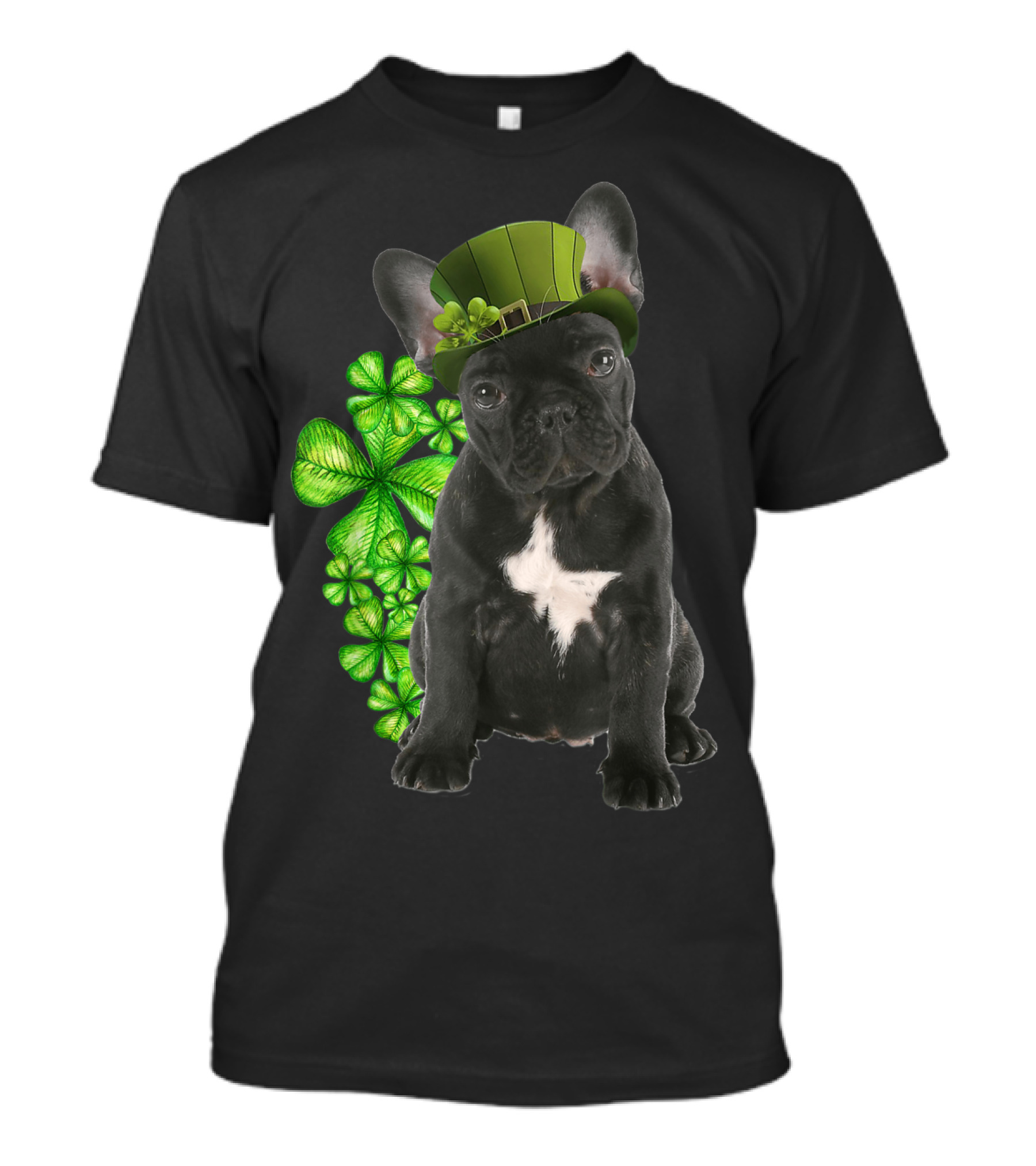French Bulldogs St. Patrick's Day Shamrock Hat Dog Lovers T-Shirt