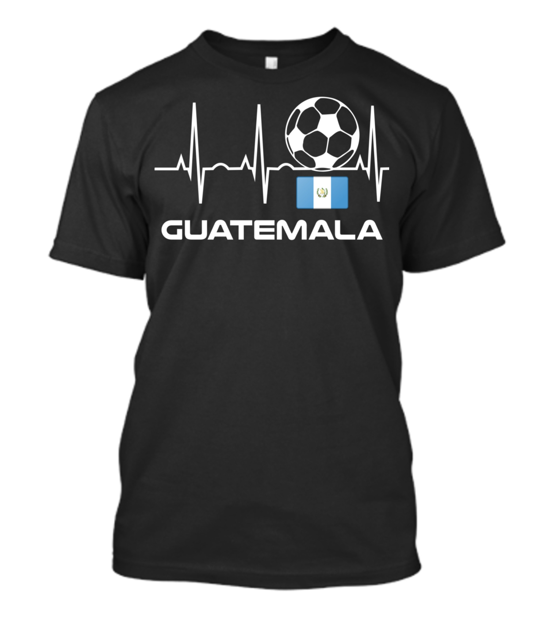 Guatemala Soccer Heartbeat Flag Soccer Ball Guatemalan Soccer T-Shirt