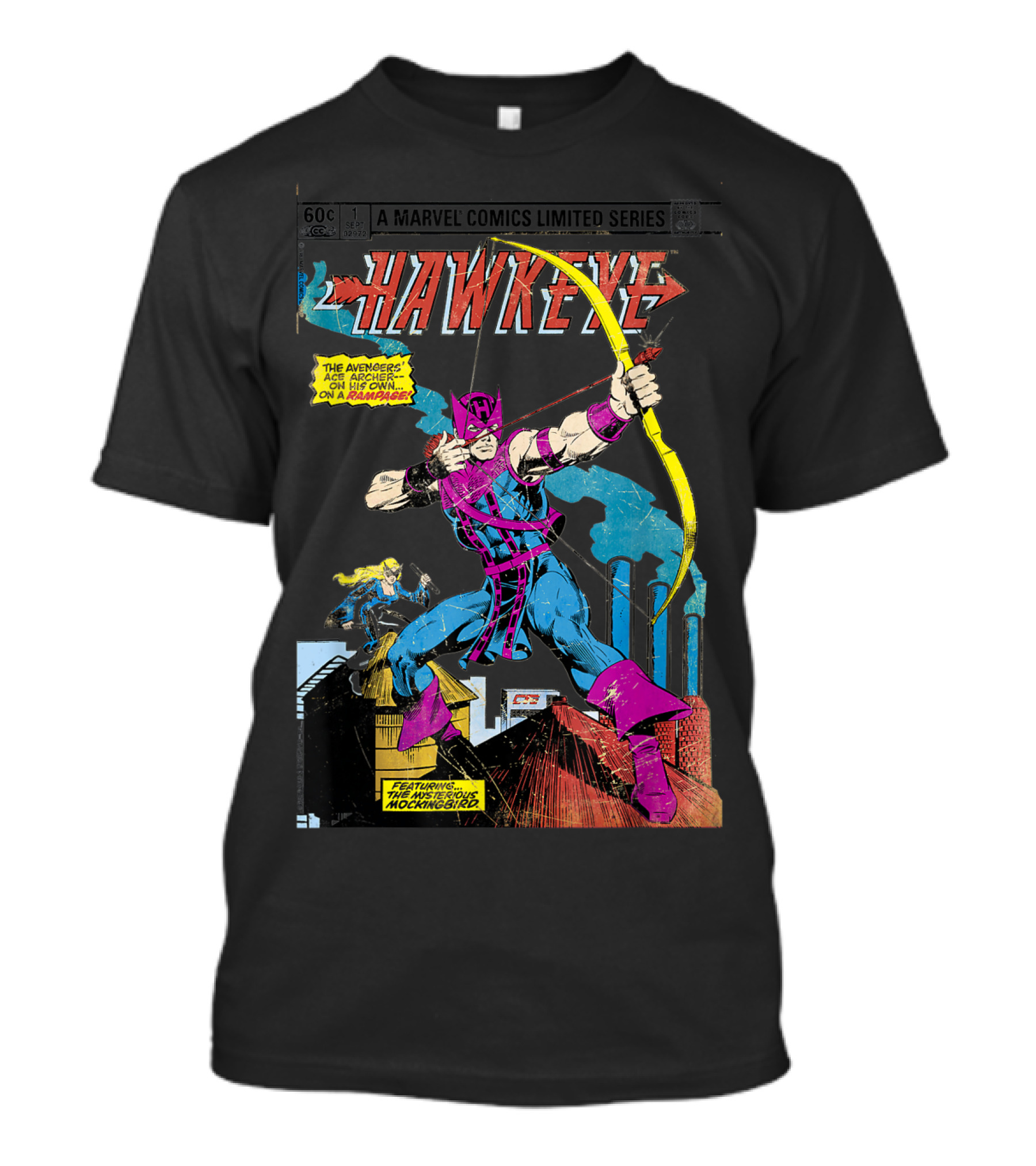 Marvel Comics Limited Series Hawkeye Featuring Mockingbird Classic Comic Book T-Shirt