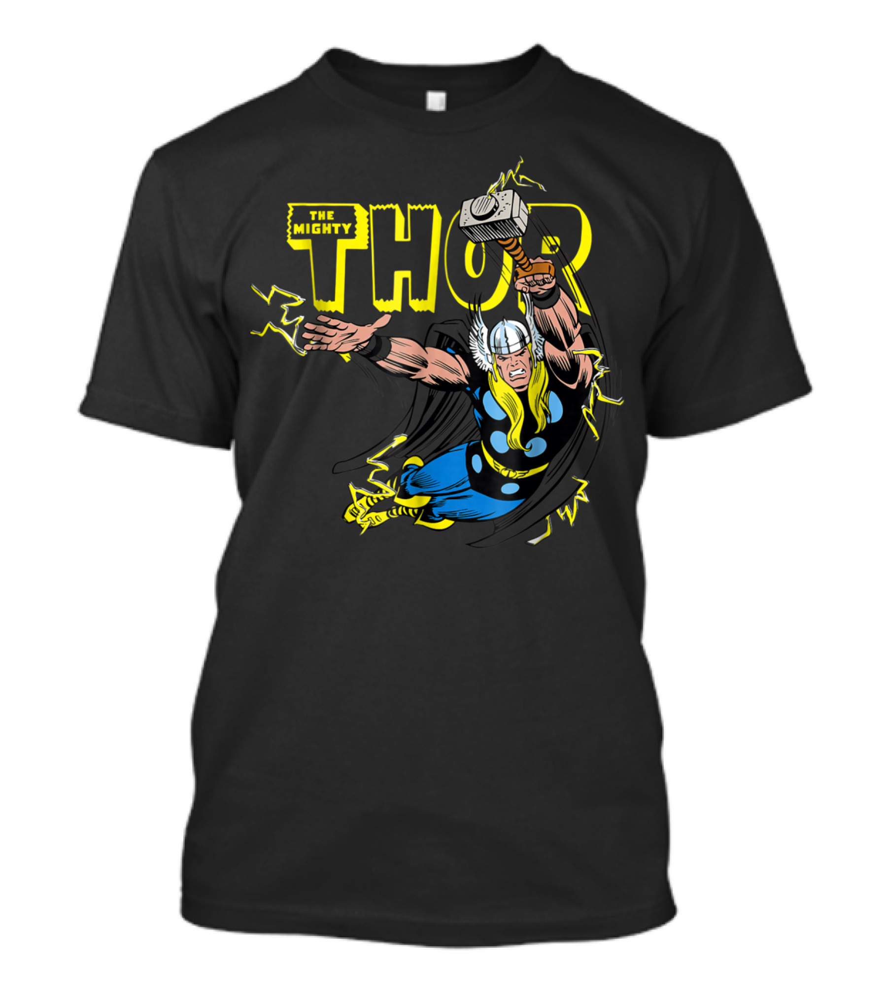 The Mighty Thor Classic Comic Marvel Hammer Action T-Shirt