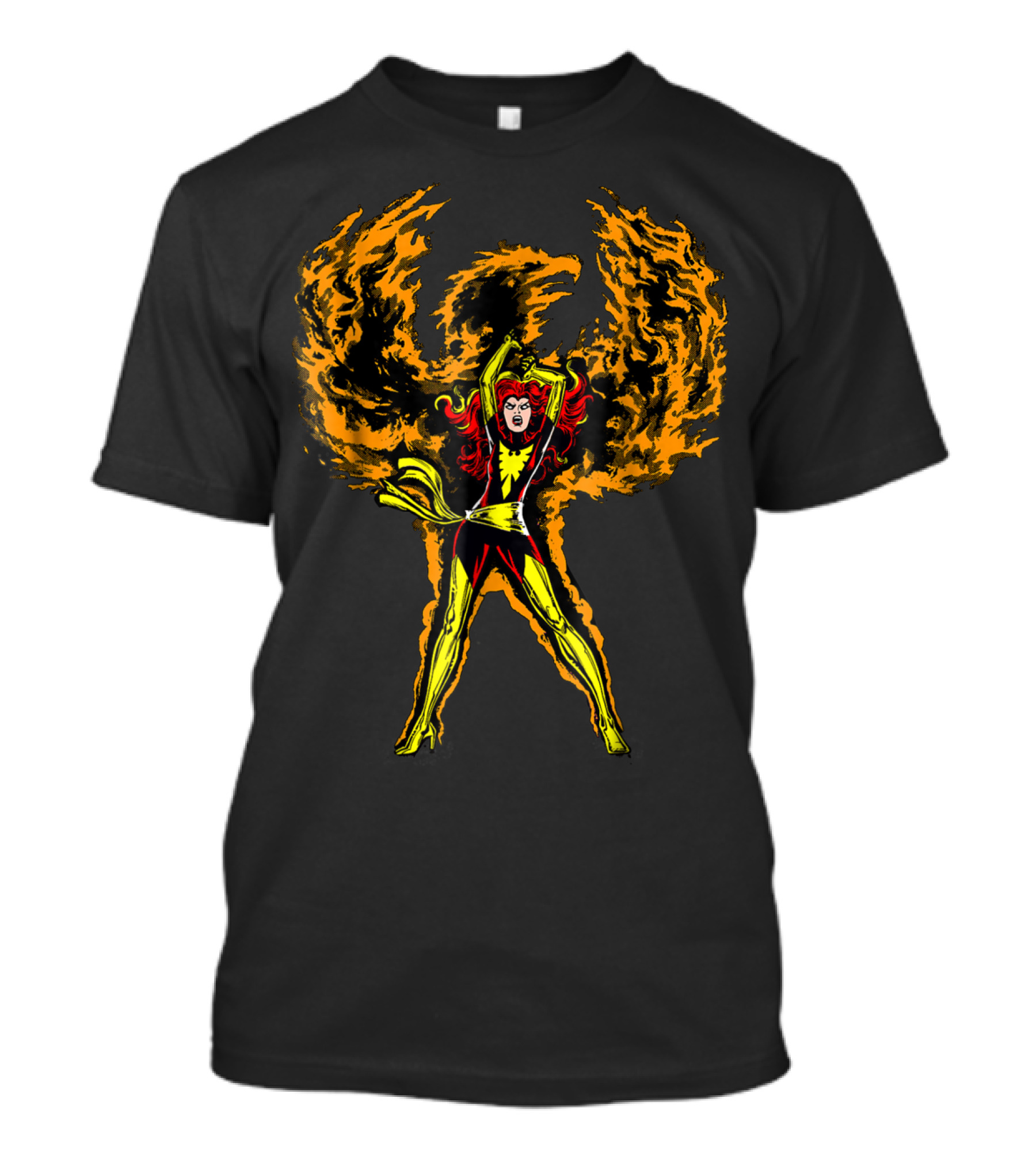 Marvel X-Men Dark Phoenix Flames Iconic Comic T-Shirt