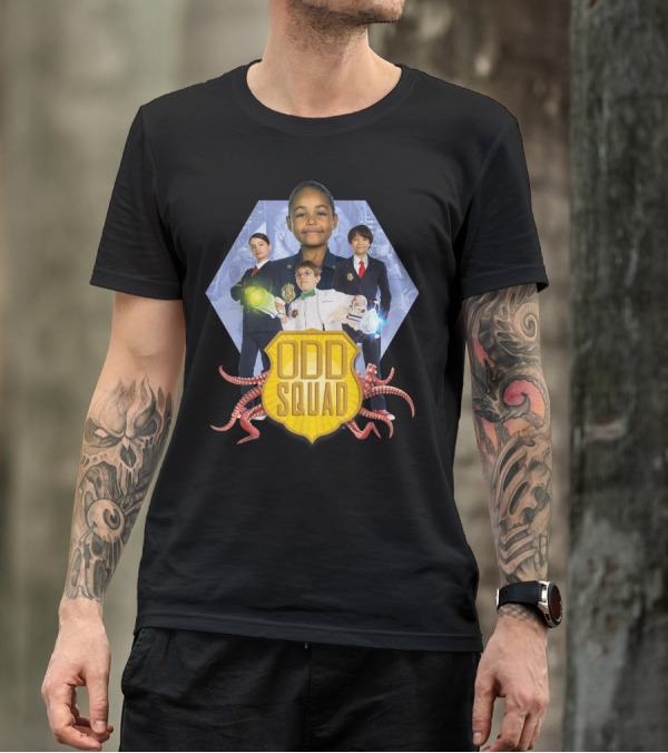 Odd Squad Characters With Tentacles And Badge T-Shirt