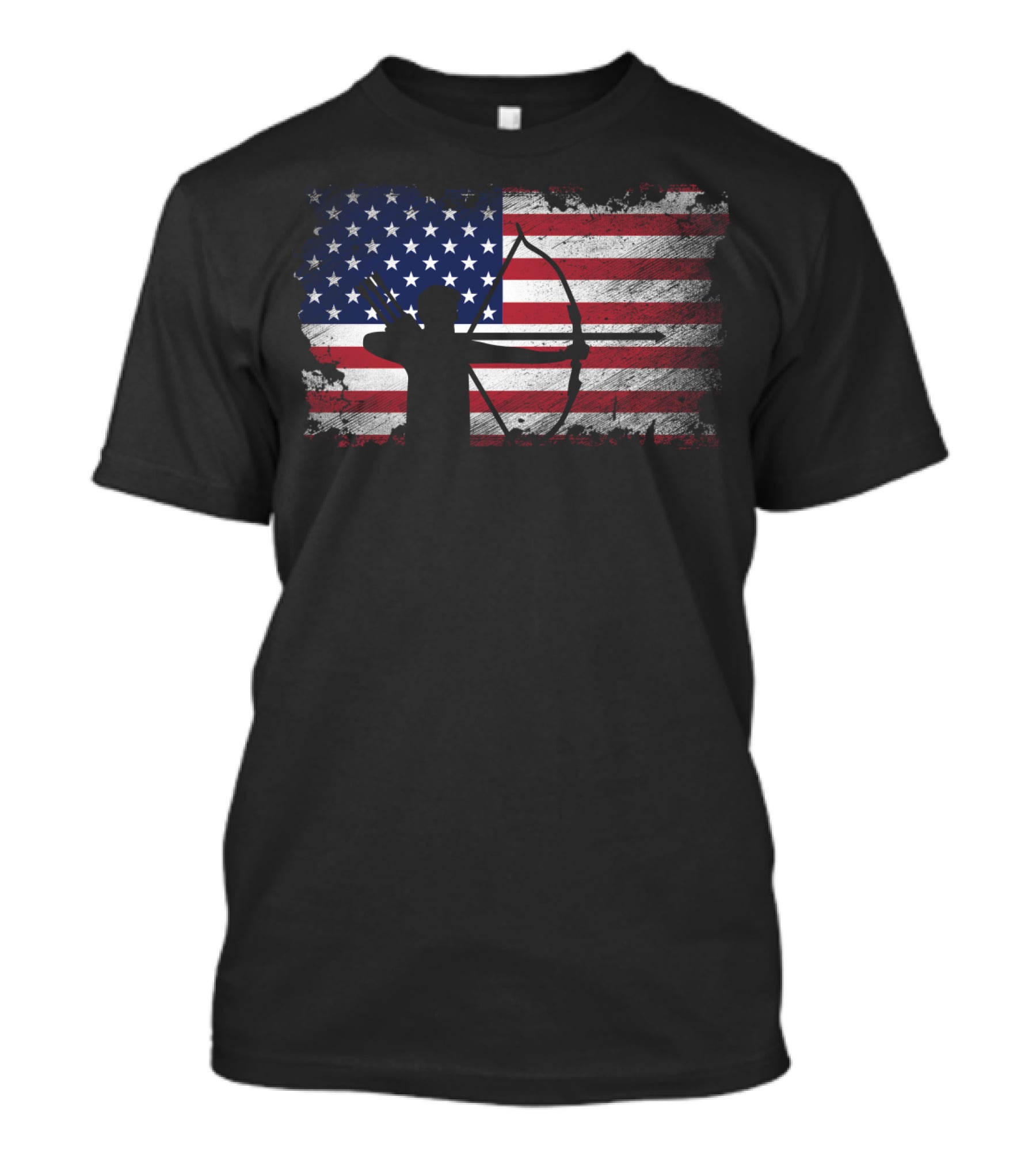 USA Flag Archery American Patriotic Player T-Shirt