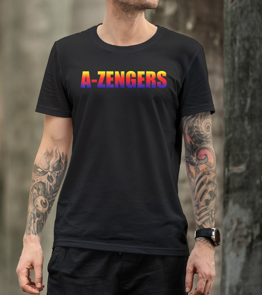 A-Zengers Marvel Parody Avengers Text T-Shirt