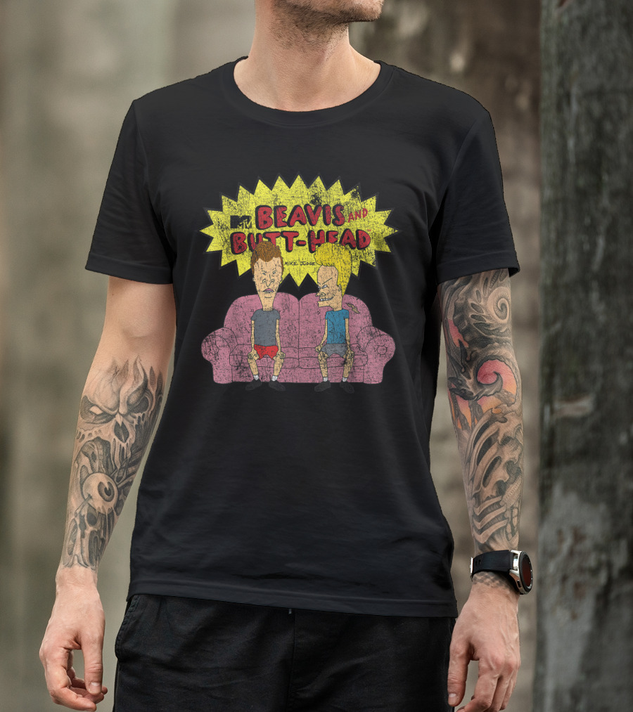 MTV Beavis And Butt-Head Mike Judge Distressed Couch T-Shirt