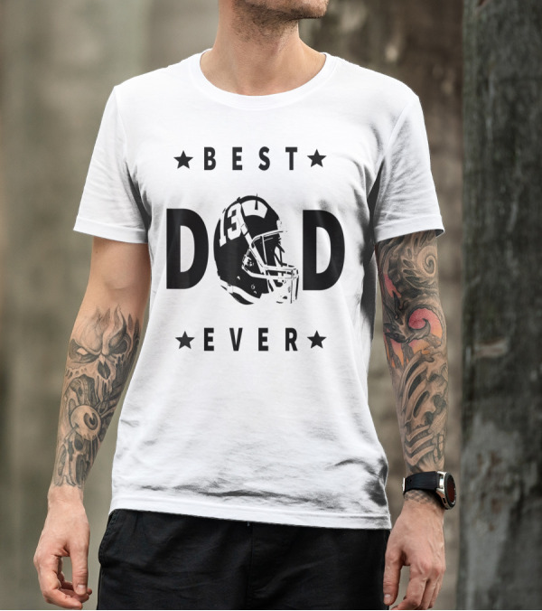 Best Dad Ever Football Helmet Dallas Cowboys Fan T-Shirt