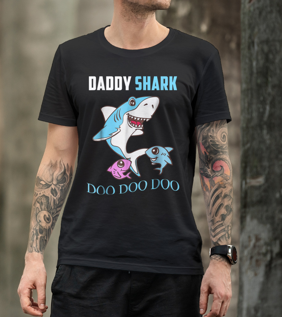 Daddy Shark Doo Doo Doo Adult Father Family Matching T-Shirt