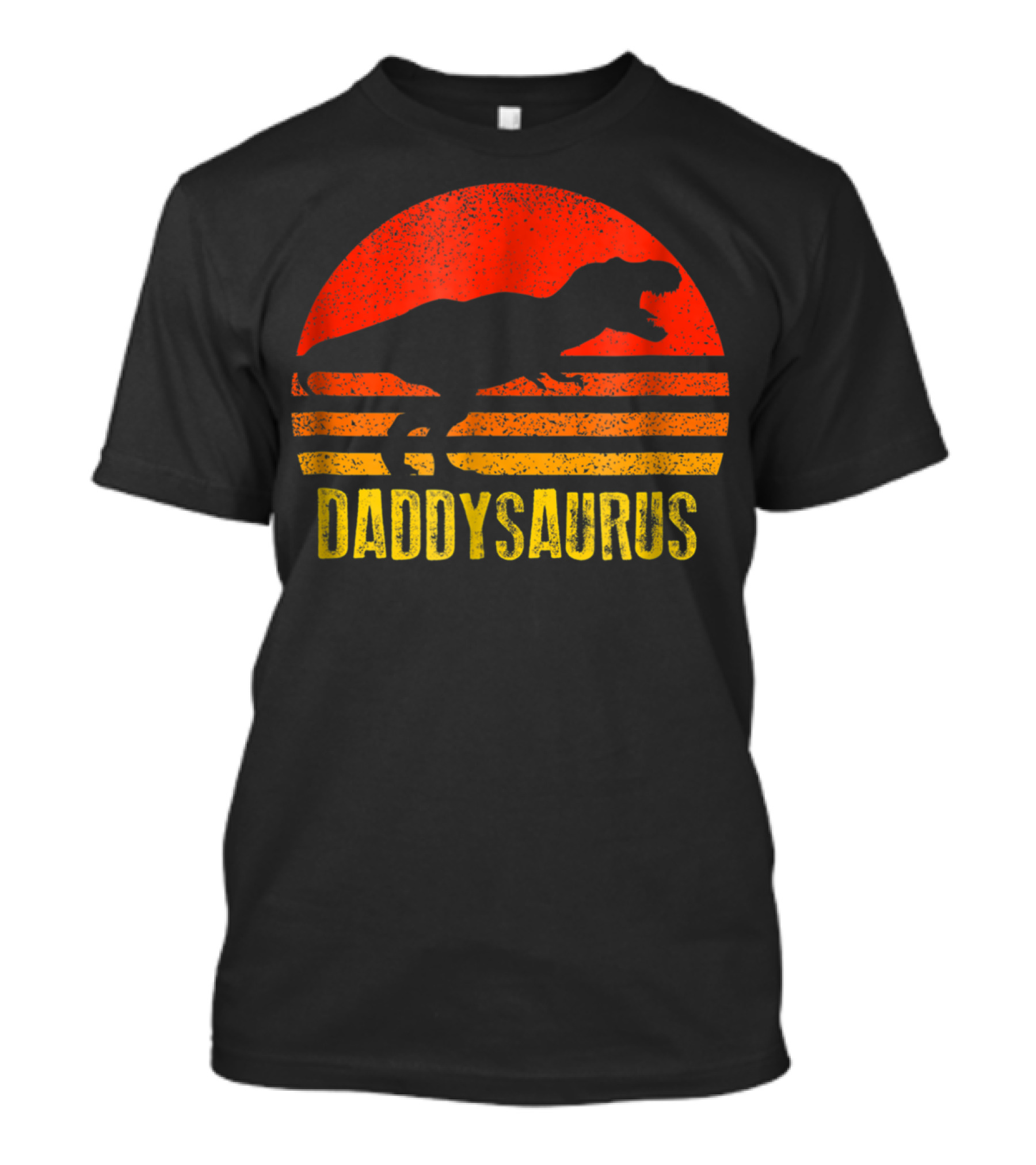 Daddysaurus T-Rex Vintage Sunset Retro Dinosaur T-Shirt