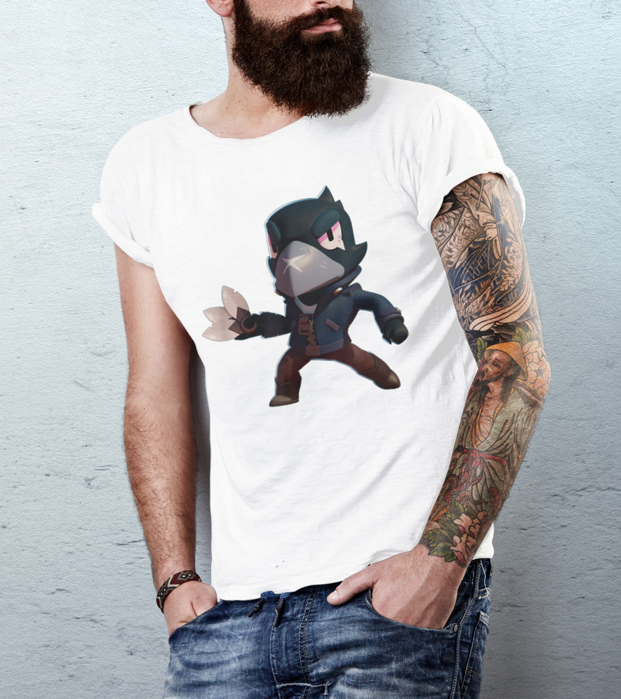 Crow Brawl Stars Kid Gamer Character T-Shirt