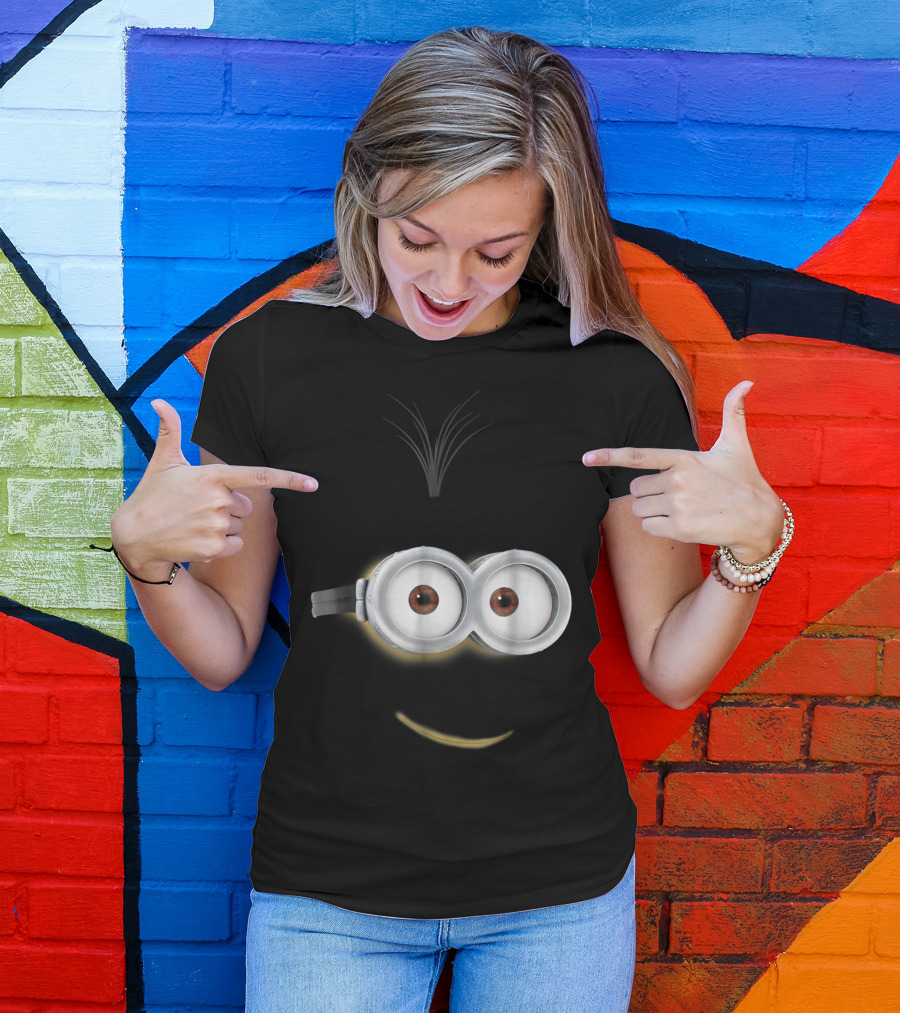 Despicable Me Minions Kevin Face Smile Eyes Goggles Hair T-Shirt