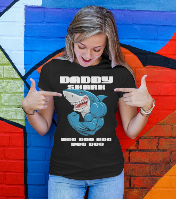 Daddy Shark Doo Doo Doo Doo Matching Family Shark T-Shirt
