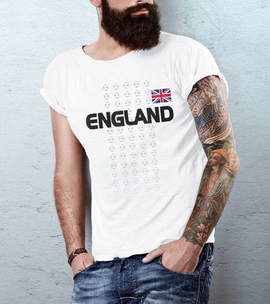 England Soccer English National Team Fan Flag T-Shirt