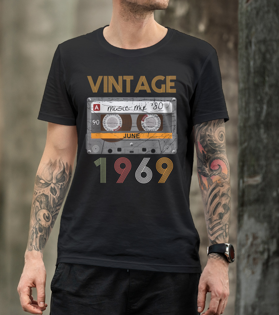 Vintage Music Mix Cassette June 1969 T-Shirt