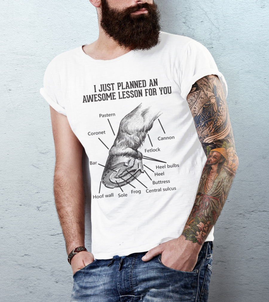 I Just Planned An Awesome Lesson For You Hoof Anatomy Funny Equestrians T-Shirt