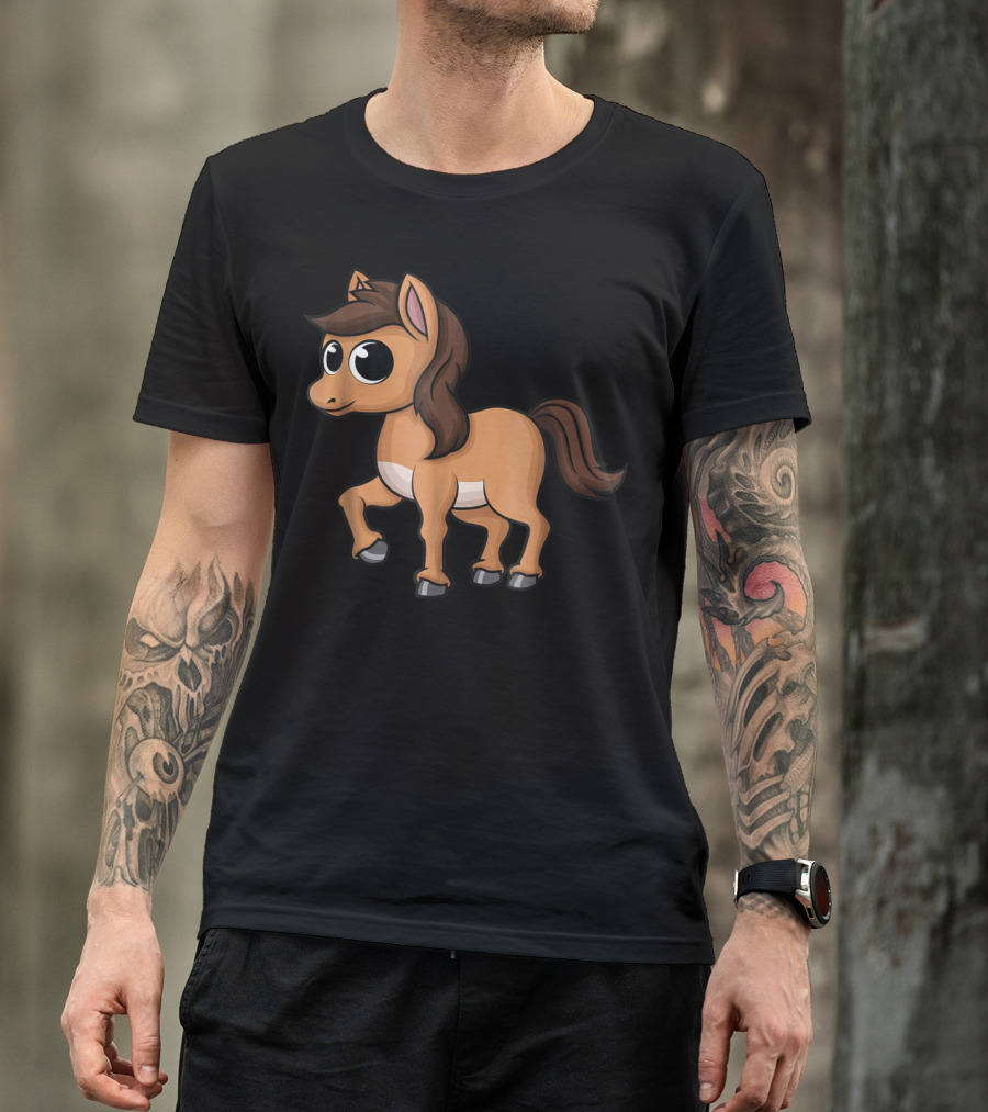 Cute Baby Horse Pony Princess Animal T-Shirt