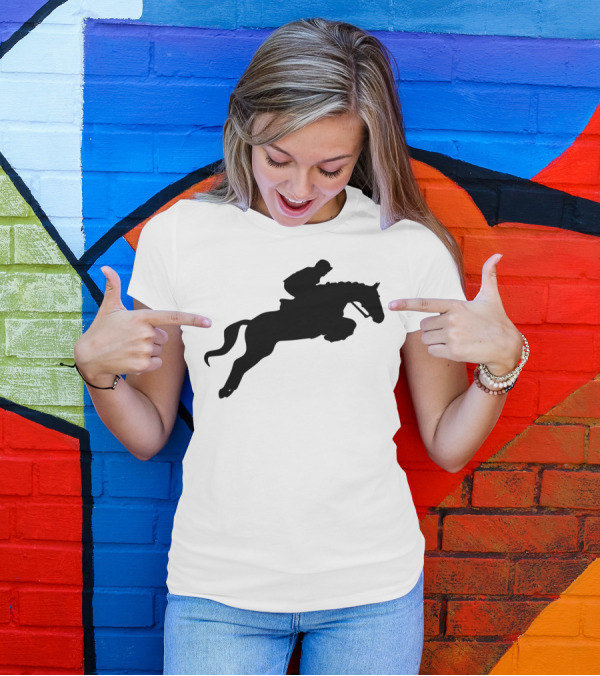 Cute English Riding Hunter Jumper Girl Equitation T-Shirt