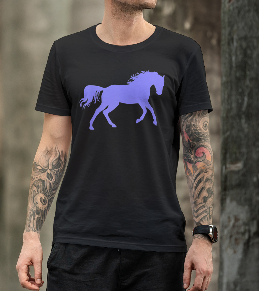 Galloping Horse Silhouette For Pony Loving Girls T-Shirt