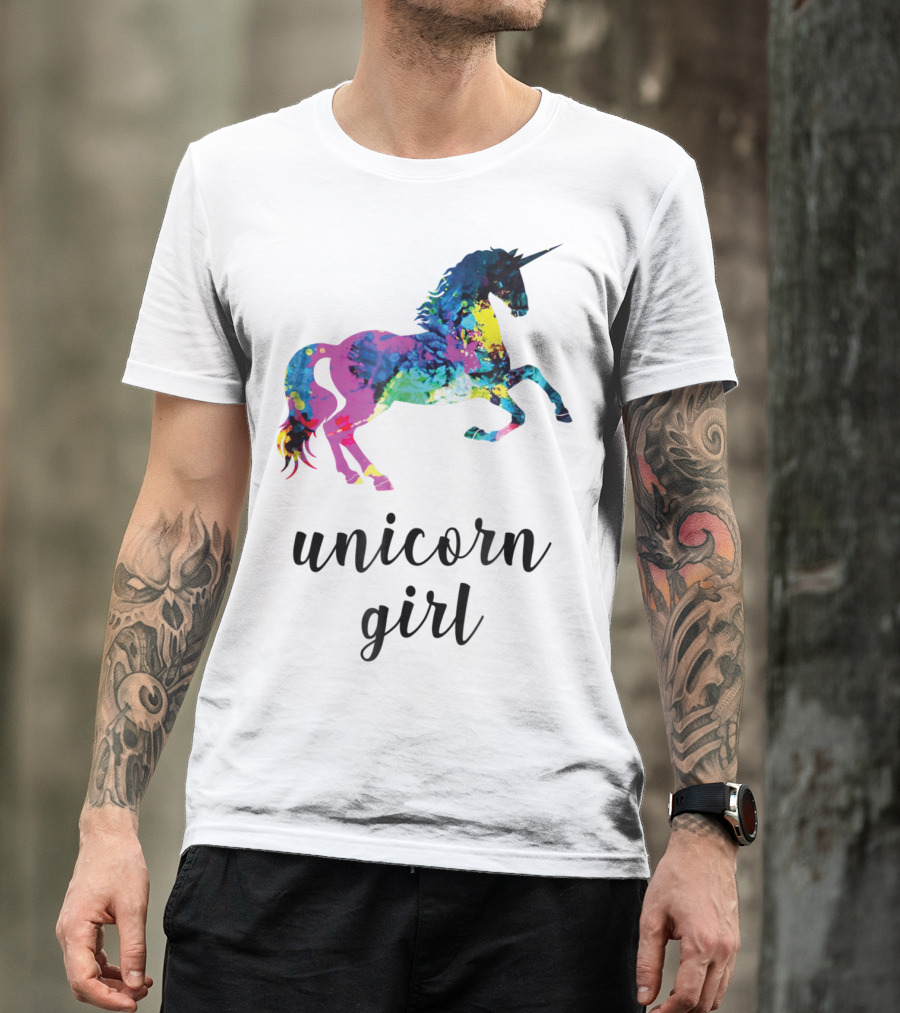 Unicorn Girl Magical Horse Girl Vibrant Colorful T-Shirt