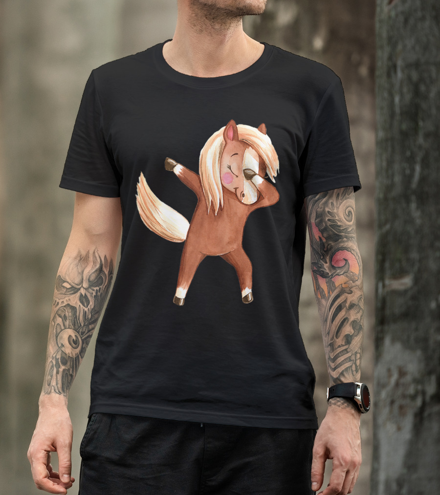 Dabbing Haflinger Horse Brown Pony Dabbing Pose T-Shirt