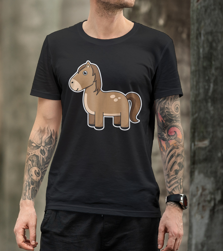 Cute Cartoon Horse Lover T-Shirt