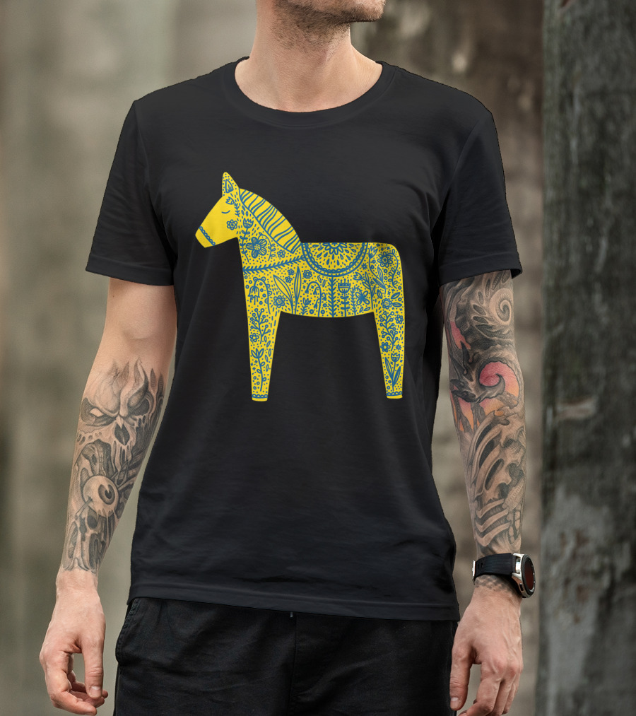 Dala Horse Swedish Folk T-Shirt