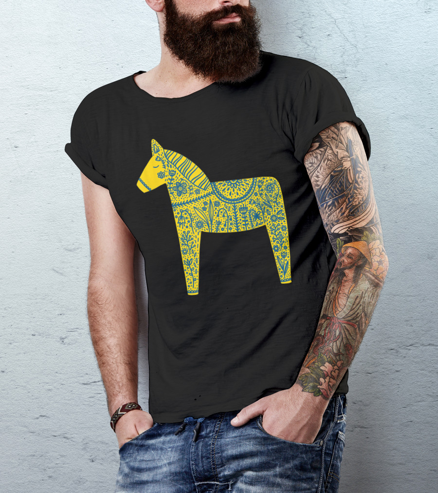 Dala Horse Swedish Folk T-Shirt
