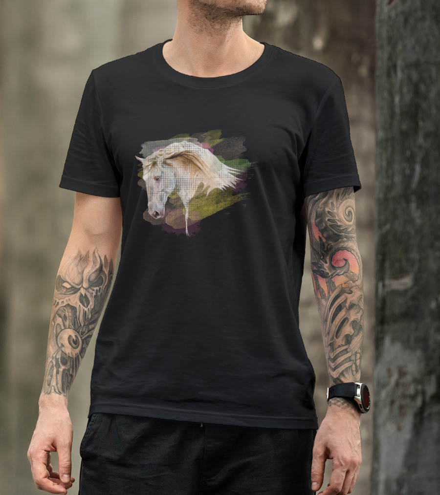 Dream Mysterious Horse Watercolor Head T-Shirt